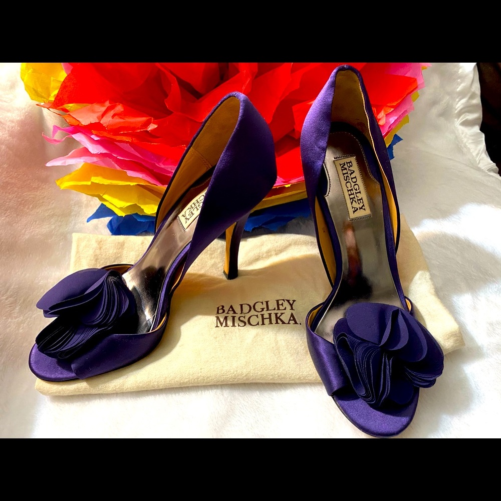 Badgley Mischka Purple Pumps 7.5M